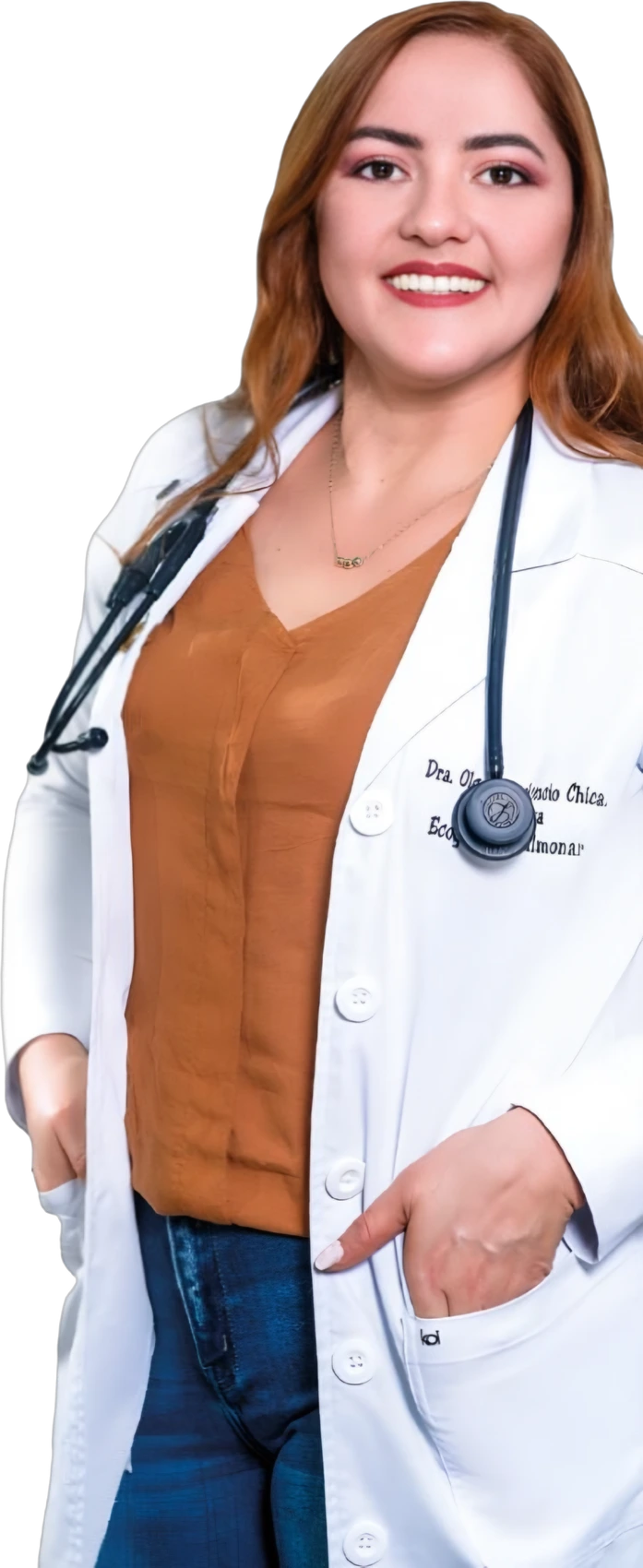 Dra. Olga Villavicencio Chica en consultorio